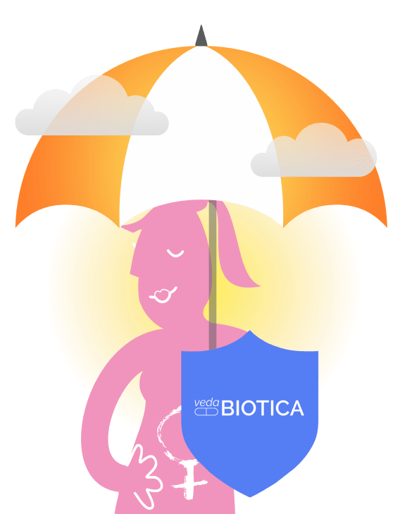 biowoman with umbrella